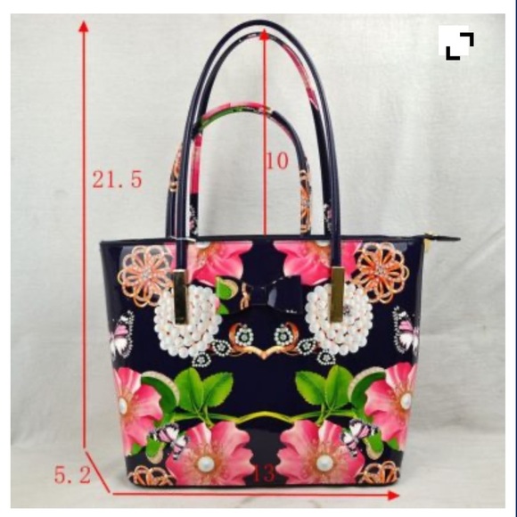 NEW 2 in 1 Floral Tote Bag - Picture 5 of 5